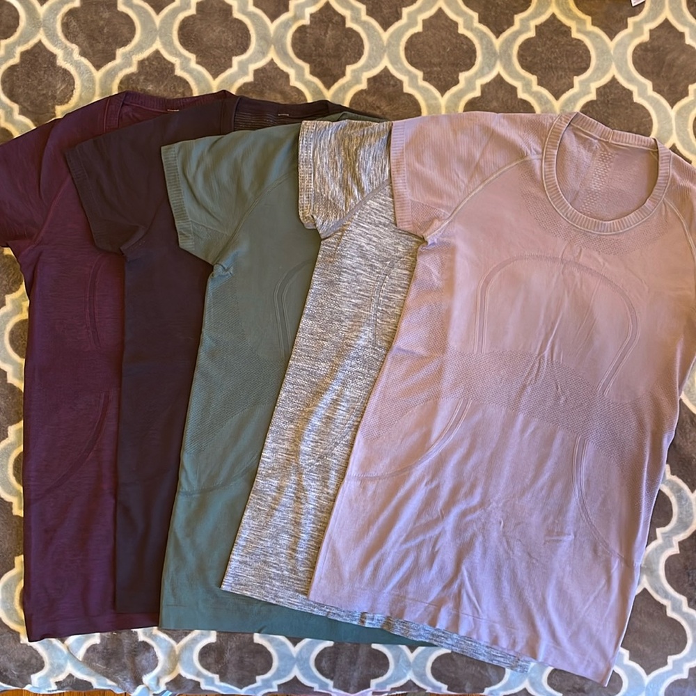 Lululemon Athletica set of 5 Women’s T-shirts Size 8 : SOLD AS A SET OF 5 only
